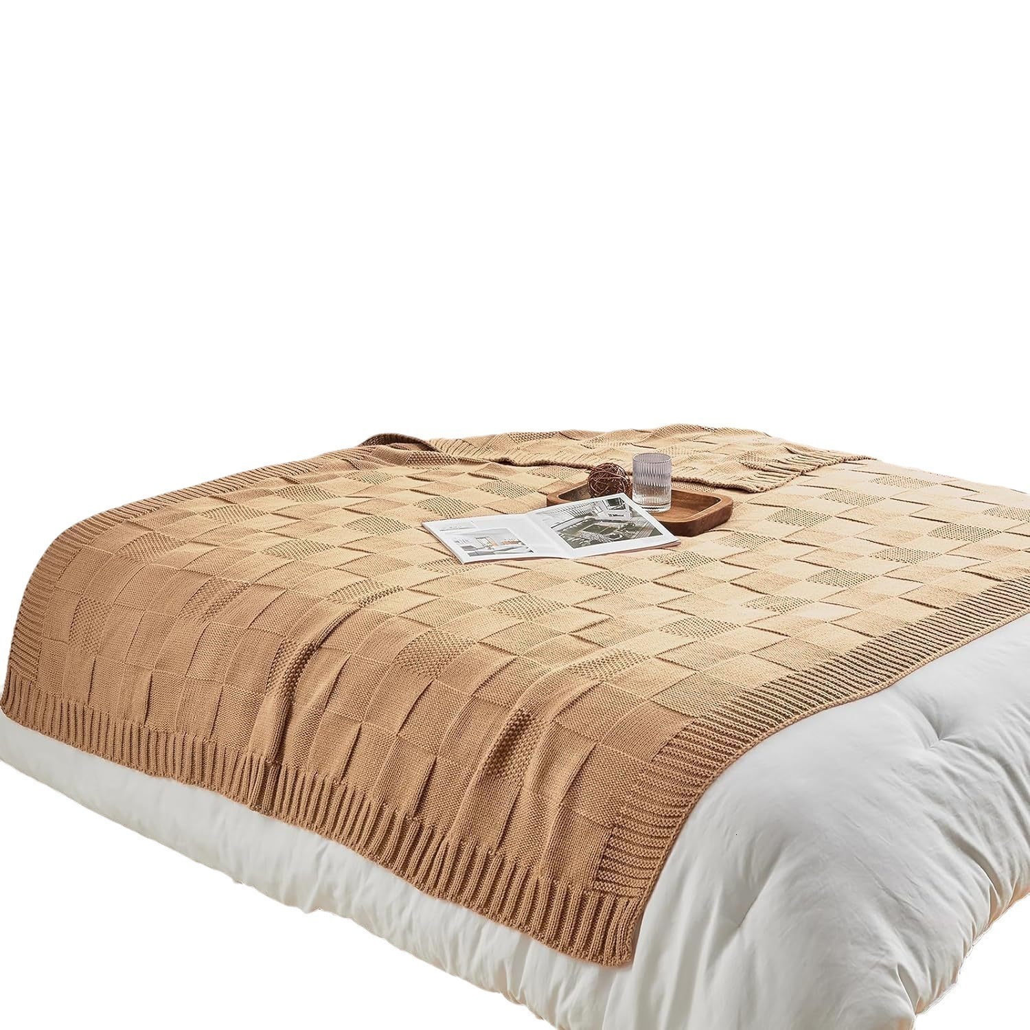 Knitted air conditioning nap sofa cover camping blanket, washable blanket blanket