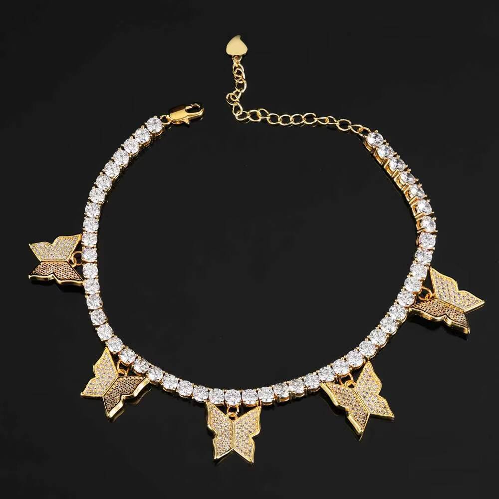 2023 New 925 Sterling Silver Customized Fashion Jewelry Anklet With Moussaint Diamonds Bracelet