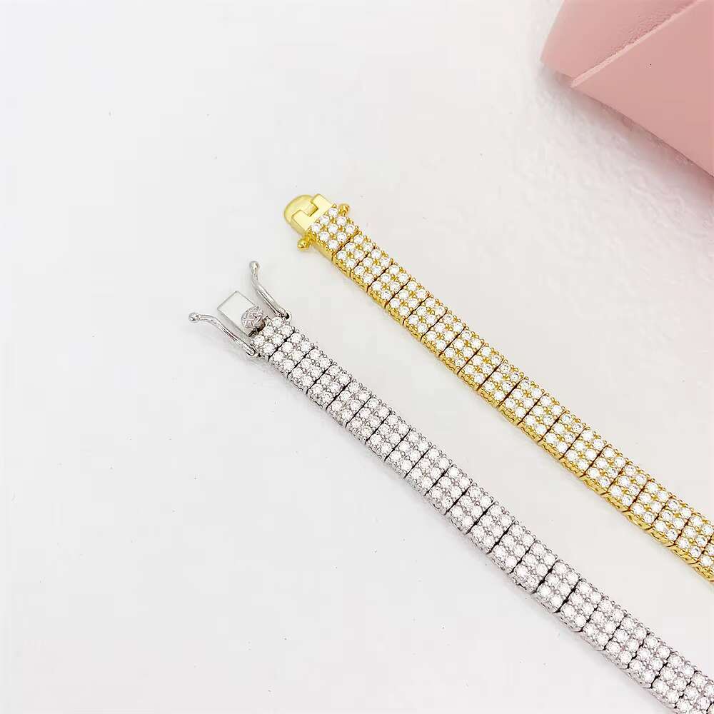 Fine Jewelry Bracelets Tennis Chain Pass Diamond test Hip-hop VVS Moissanite Iced Out Bracelet for Man Women