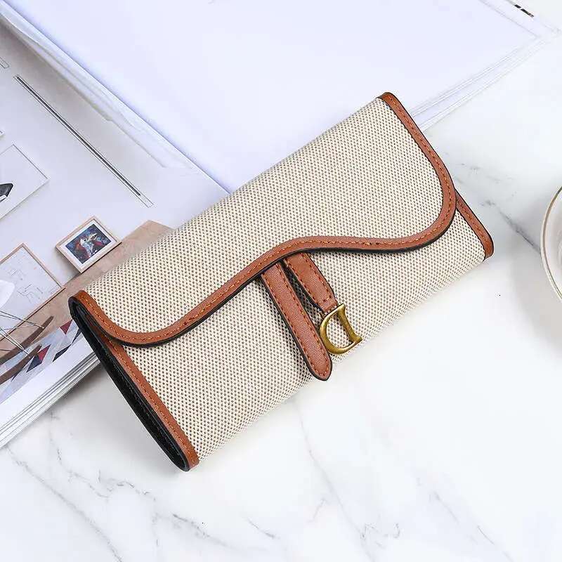 Wallet Women's Long, Large Capacity D Buckle, Card, Multi function, Three Fold Handbag dh5367226