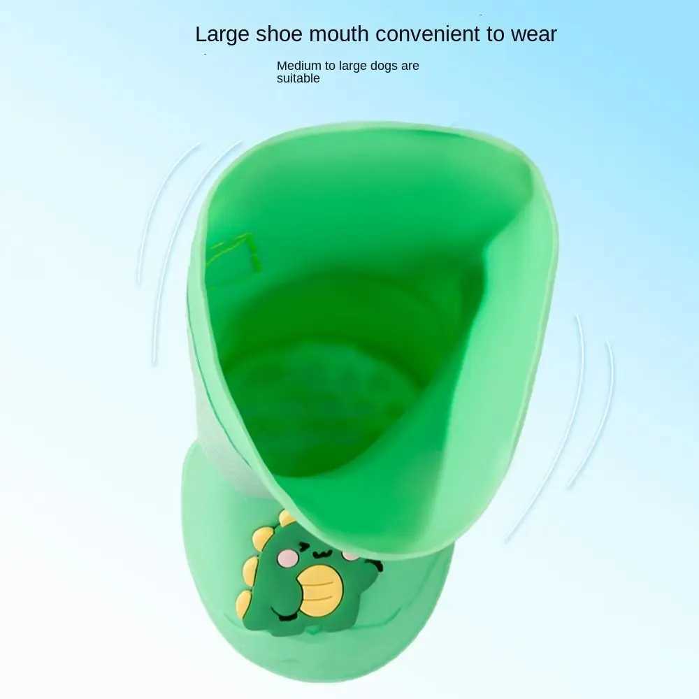 New Arrival 4 pieces of anti slip pet rain shoes new waterproof outdoor shoes socks pet silicone boots dog ankle boots Z250410