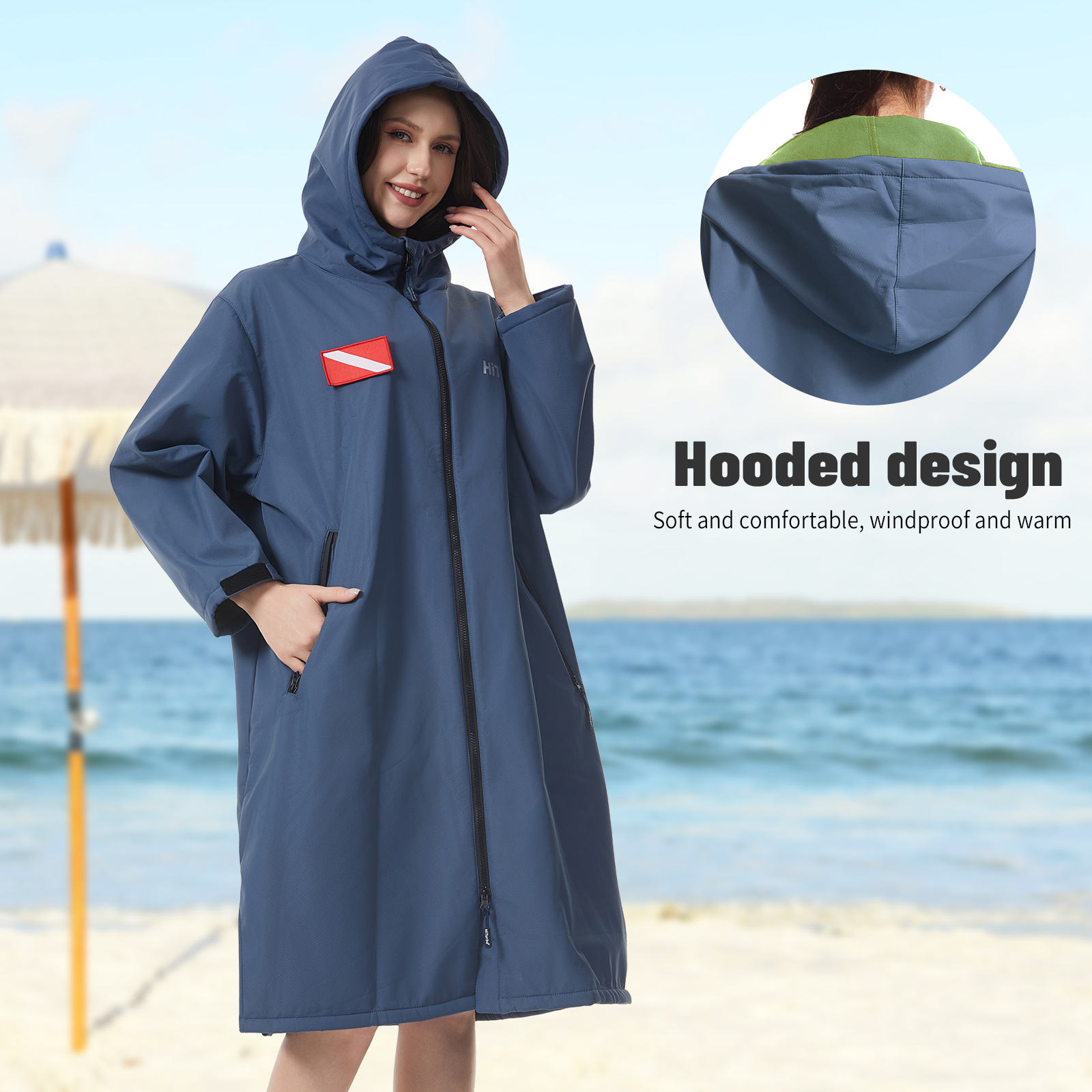 1 Hiturbo soft zipper inner cloak: Composite zipper cloak -110x70