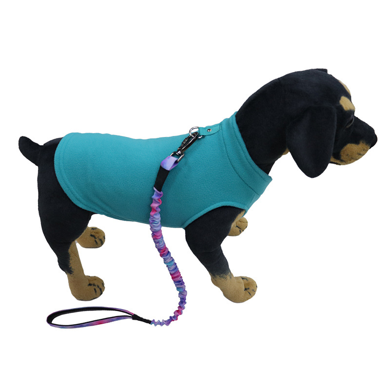Free shipping Pet Supplies Dog Coats Jackets Fashionable comfortable pet clothes dog clothes thick solid color fleece vest with traction pet supplies