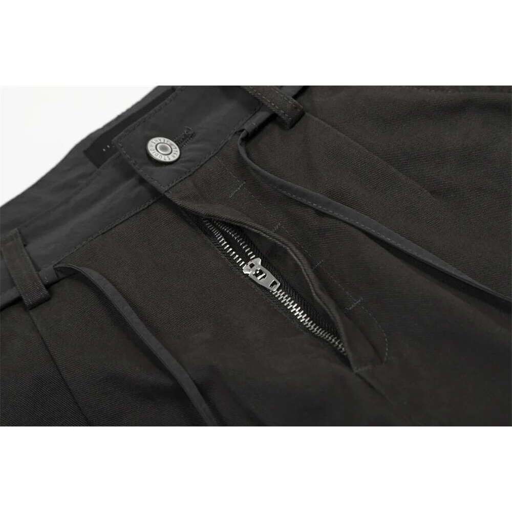 Patchwork Casual Mens Summer High Street Loose Wide Leg Scimitar Pants Men Trousers