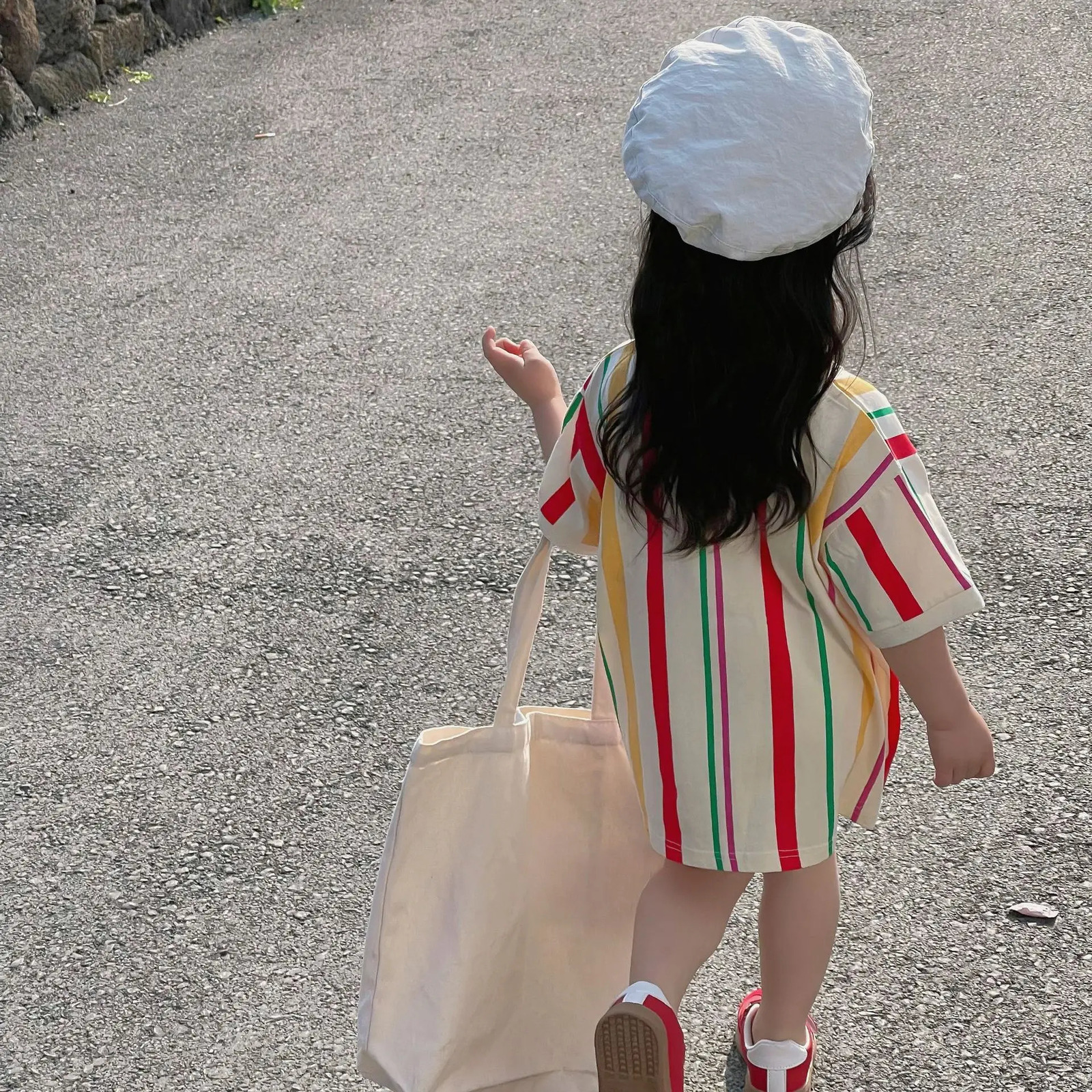 Summer childrens striped knitting suit childrens polo dress boys short sleeve suit sisters attic childrens clothing 250409