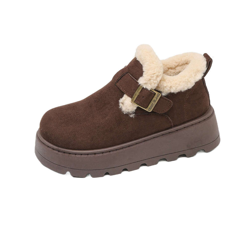 Designer Classic Ultra Mini Boots Women Snow Boots Buckled Platform Short Women Chestnut Sand Winter Non-Slip Warm Thickened Outdoor Casual Snow Boots