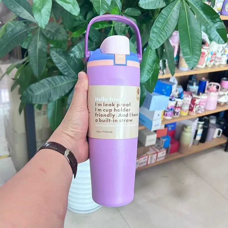 Fashionable cup Large capacity cup 304 stainless steel thermos cup large capacity portable double drinking cup outdor sports kettle Y251110
