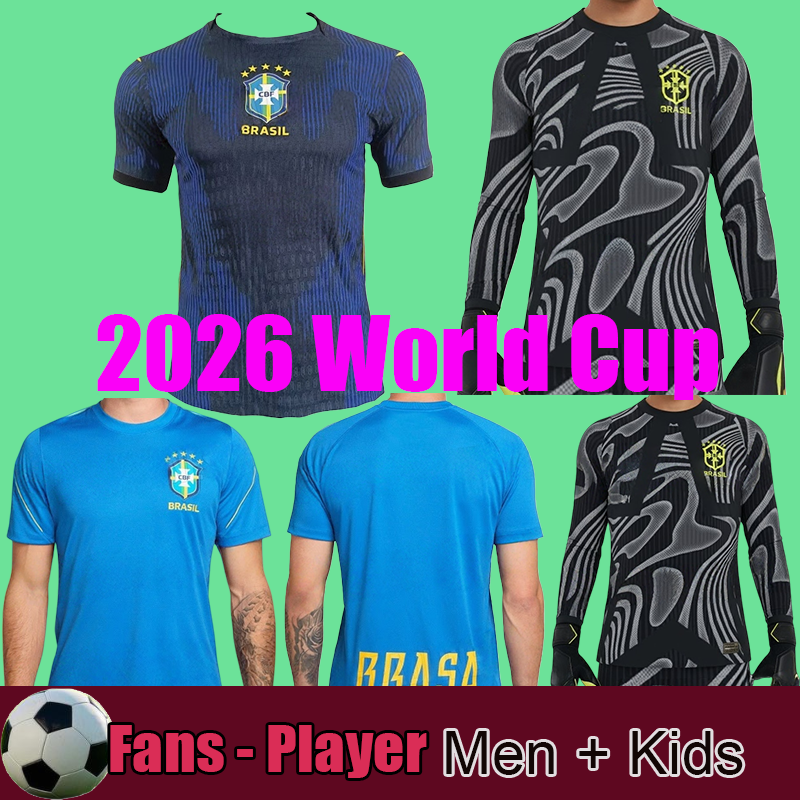 2026 World Cup Brazil National Football Team Jersey National 2026 Gabriel Jesus Special Edition Home Fan/Player Set for Boys and Children kit top