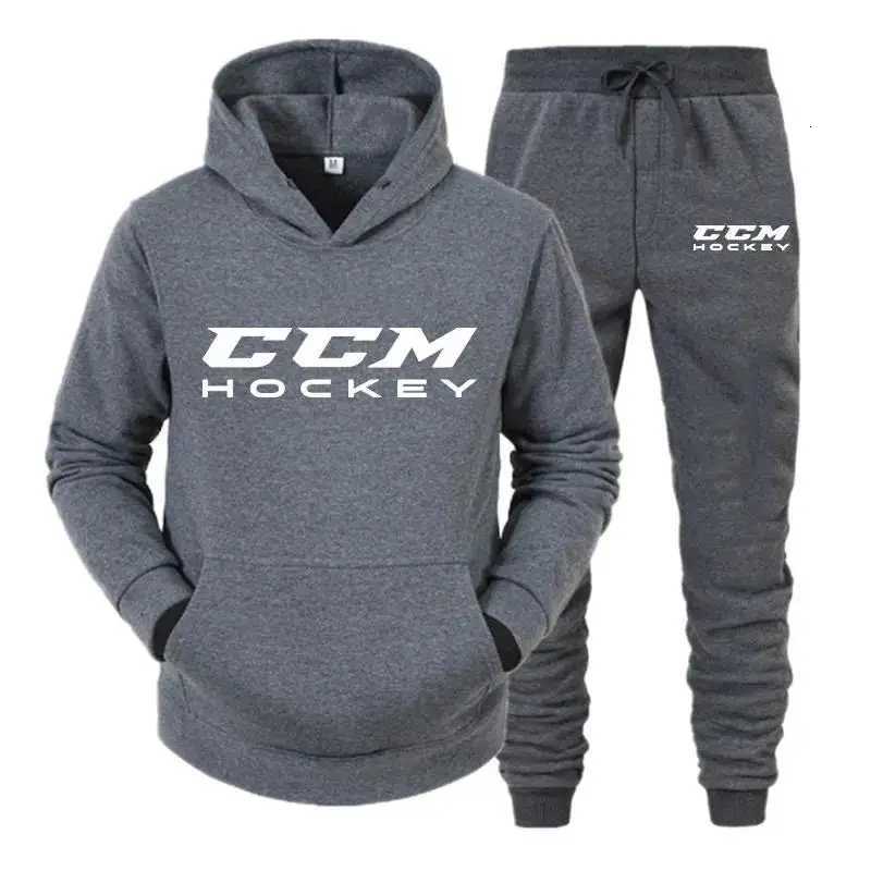 2025 Autumn/Winter CCM Mens Sportswear Set Hoodie High Quality Casual Sportswear Hoodie Pants Warm Sportswear Set Mens Hoodie W251110