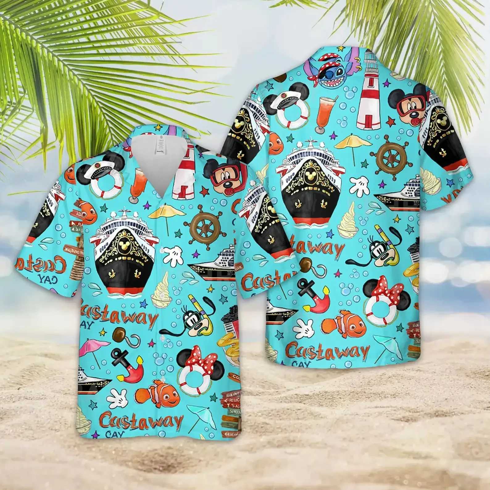 Camisa hAWaiana con estampado de Cruise para hombre y MUjer camisa de Manga corta con botones camisa hAWaiana de X250410