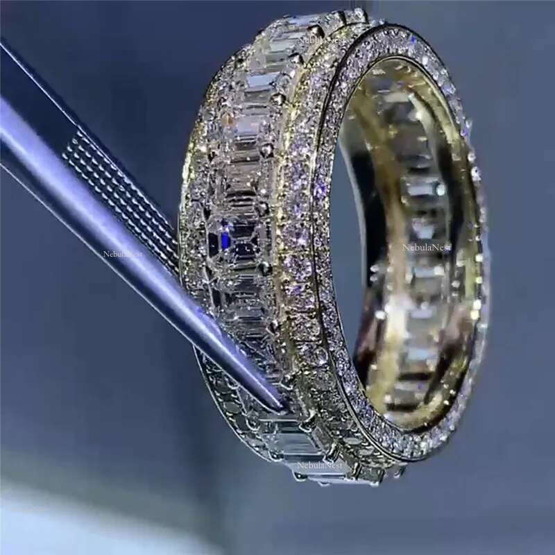 Topaz CZ Dia Gemstones Party describeChoucong Brand Jewelry Sterg Sier Fill Full T Princess Cut White