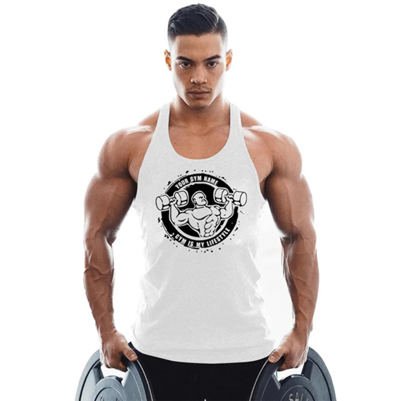 Summer Fitness Tank Top Men Bodybuilding 2025 Train Gyms Clothing Fitness Men Shirt Running Vest Cotton Singlets Muscle 250409
