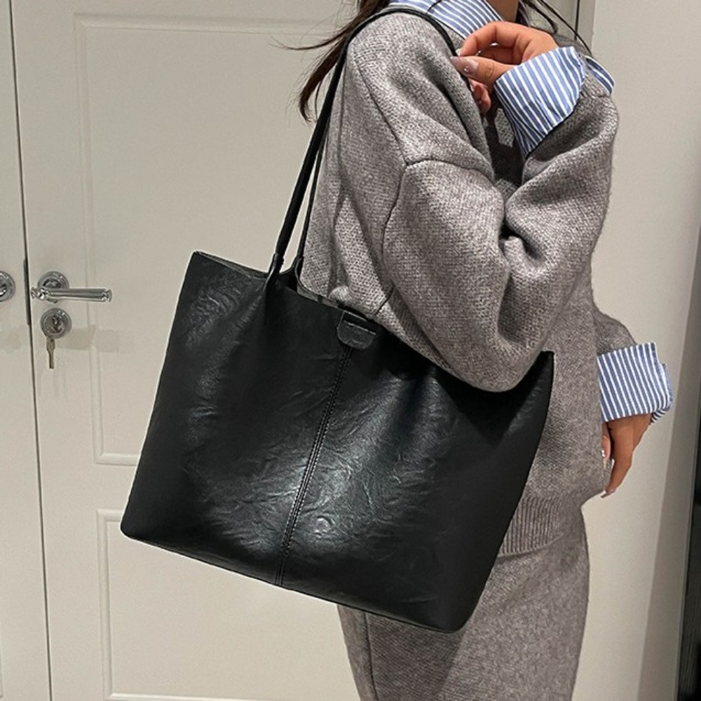 Womens Casual High-end Commuter Tote - Stylish Autumn Single Shoulder Bag
