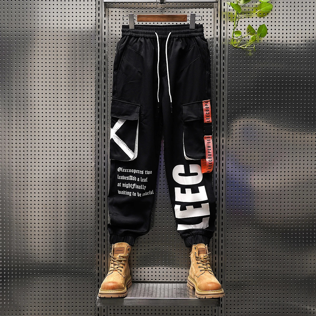 SpringSummer Quick Drying Pants Ice Silk Nine point Work Pants Youth Mens Casual Pants 250408