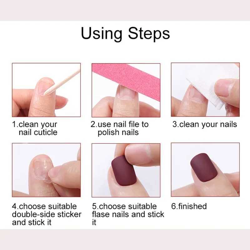 Lovely pink lovely princess detachable hand knitting nail art Y2K vitality girl short false nail powder blusher bow nail patch W250410