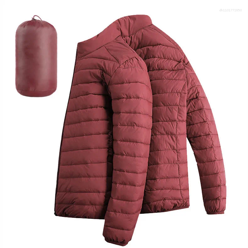 Men's Down Men Hiking Cotton Jacket Hooded Lightweight Parkas Zip Pocket Fashion Outerwear Casual Padded And Coat Winter