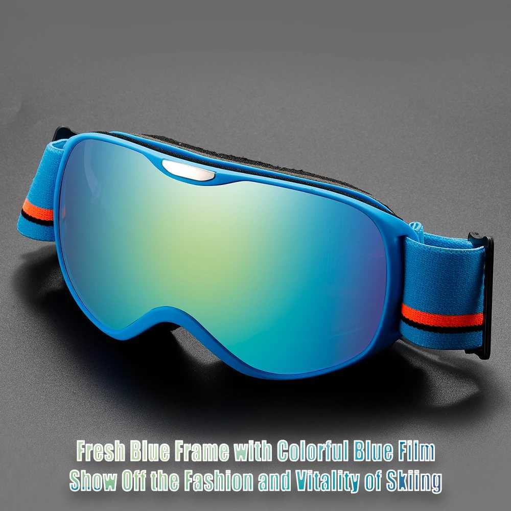 Colorful Coated Anti-Fog Kids Mountaineering Ski Goggles Outdoor Windproof Sandproof Snow Kids Ski Goggles K251110
