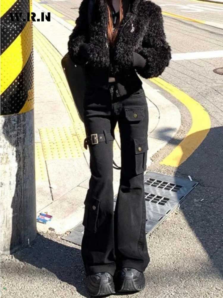 Aesthetic Dark Style Street Y2K Slim Fit Jeans Womens Vintage Sheath Gothic Pants High Waisted Hotsweet Black Denim Trouser C251110