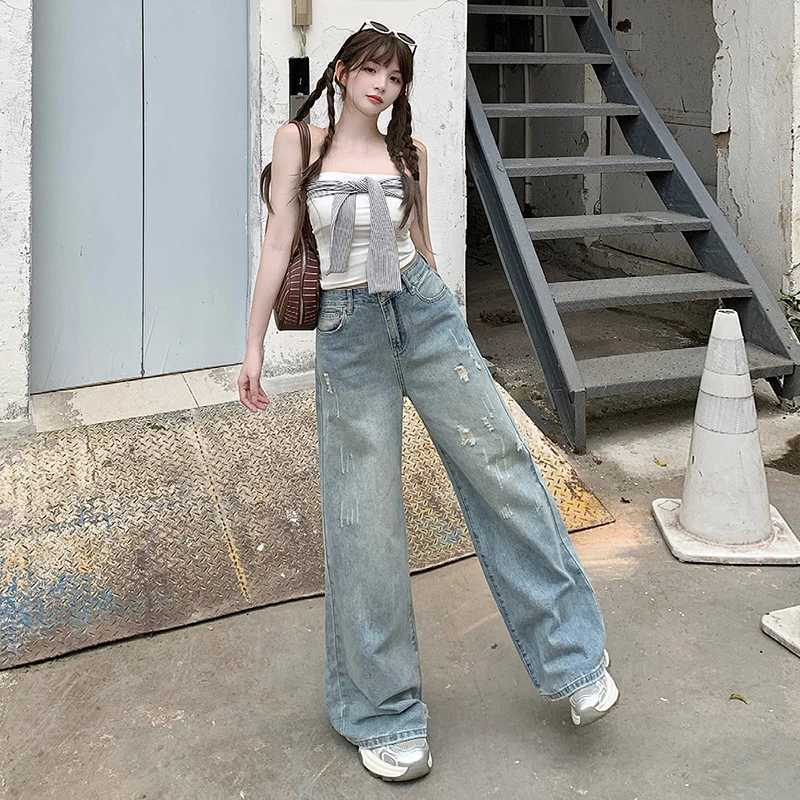 Straight Leg Jeans Women High Waist Loose Casual Comfortable Trousers Relaxed Fit Retro Style Wide Leg Pants Fashion Trendy C251110