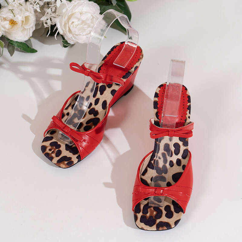 Woman Sandals Korean Dongdaemun Women S Shoes Exude A Slim And Sweet Temperament Lolita INS Butterfly Knot Floral Wedge Sandals For Women