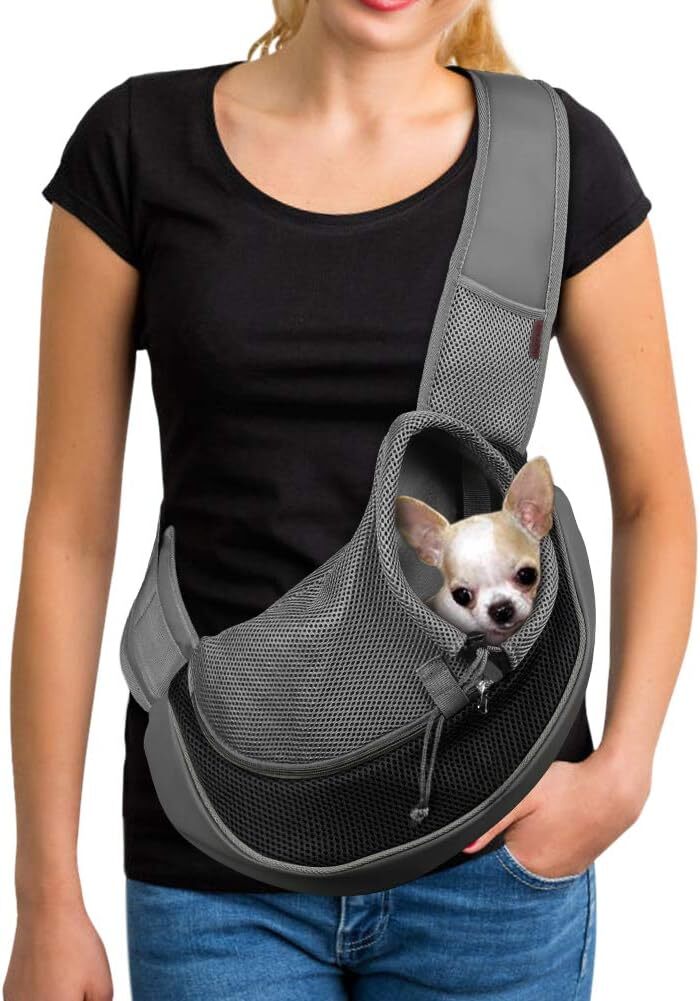YUDODO Pet Dog Strap Strap with Large Pocket Adjustable Strap Anti Drop Design Breathable Mesh Travel Safety Strap Bag Suitable for Straps for Cats an