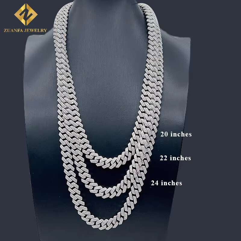 Pass tester sier necklace VVS boutique jewelry chilled 8mm 10mm women's bracelet hip-hop moissanite Cuban chain