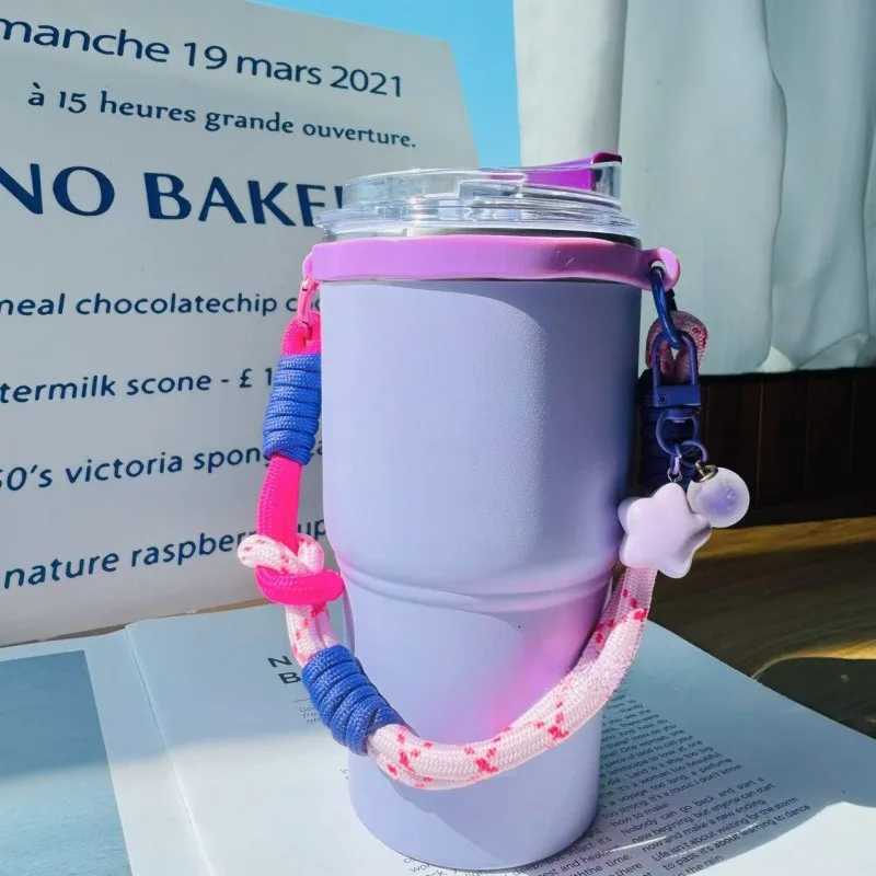 Fashionable cup Suitable for 6-10cm Cup Mouth Water Cups Portable Cup Handle Strap Holder For Thermo Accessories 30oz/40oz Strap Y251110