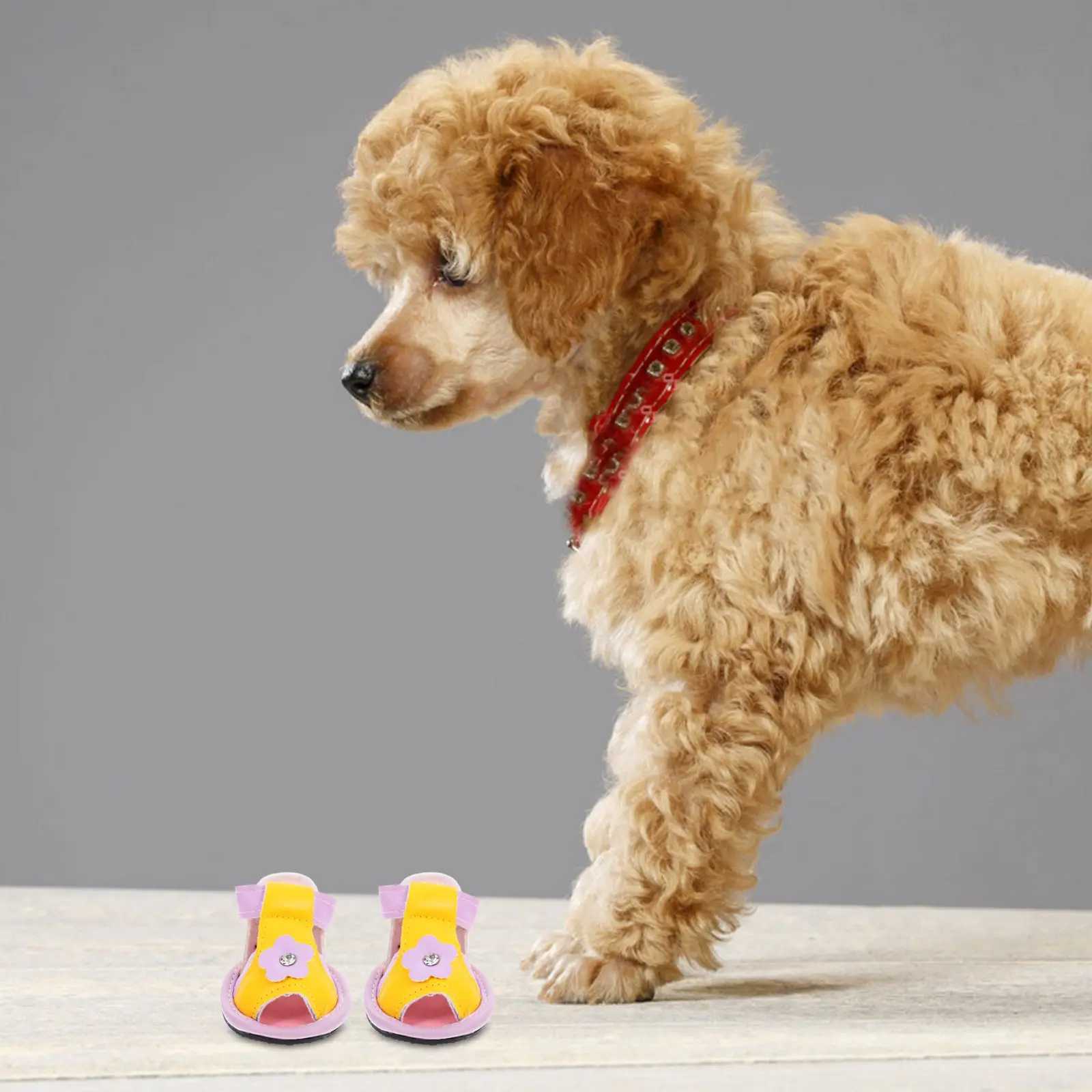 Boots pets dog sandals mini dog slippers Pu puppy breathable shoes hot paving T2504010