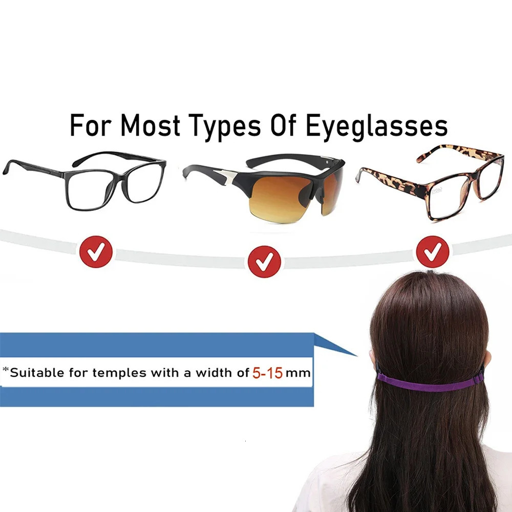 15 piece of childrens eyeglass chain adult sunglasses strap seat belt bracket sports glasses 250410
