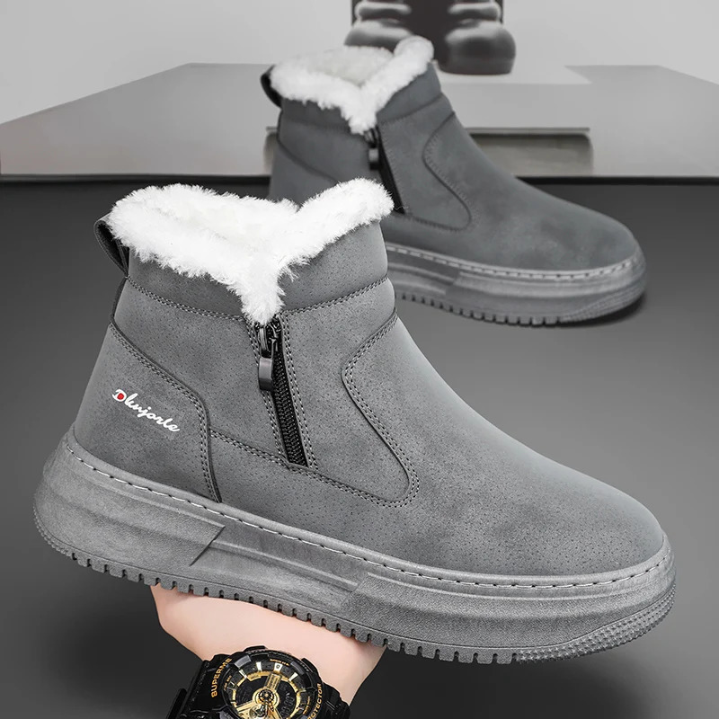 Winter High Top Keep Warm Shoes Good Quality Waterproof Upper Plush Shoes Anti Slip Cotton Snow Boots Unisex Shoes 251107