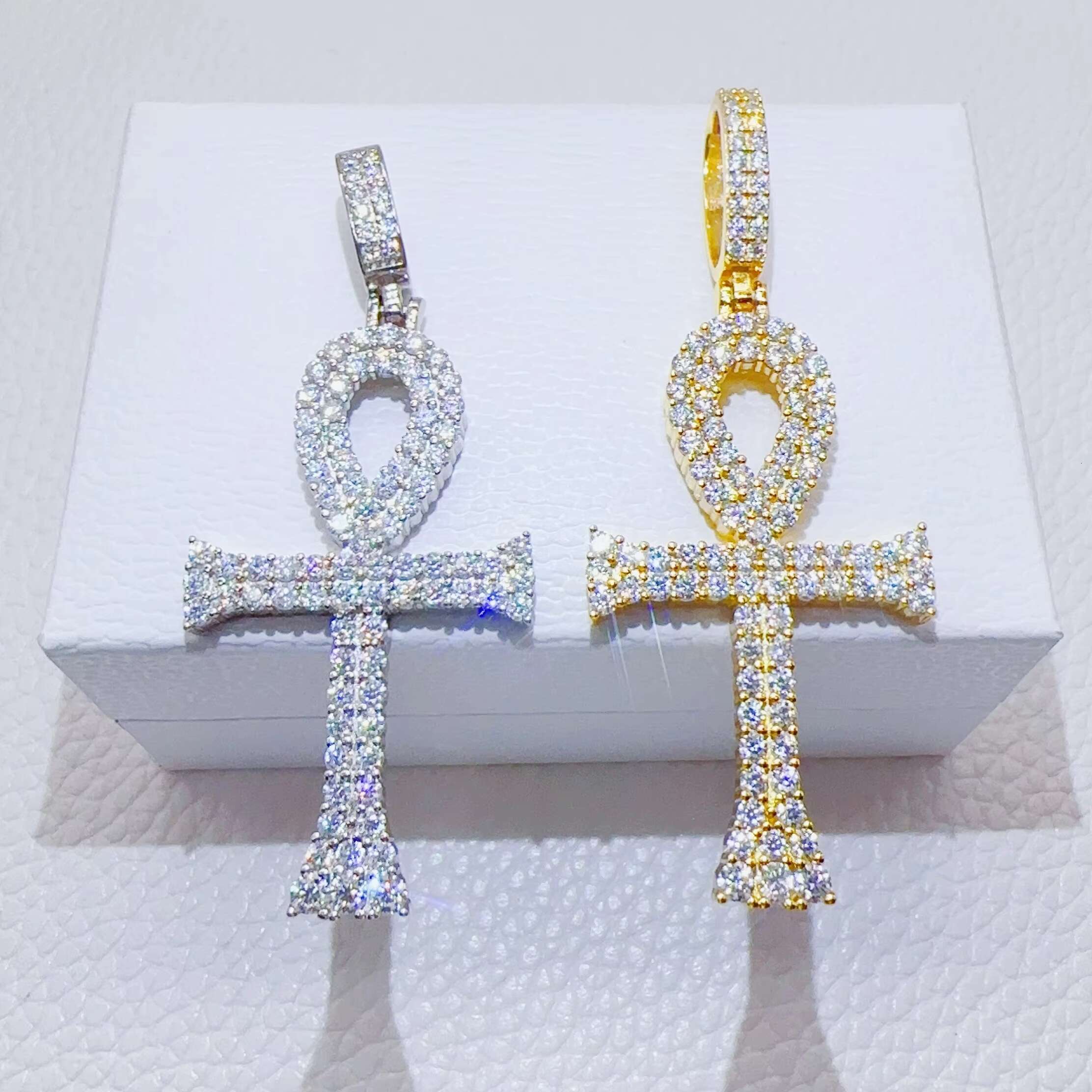 Pass Diamond Tester Fashion Hip Hop Cross Pendant Custom S925 Pendant VVS Moissanite Pendant
