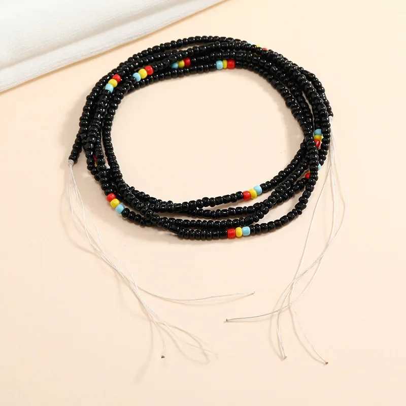 Adjustable lace waist belly chain African girls body summer bohemian jewelry accessories color waist bead needle X250410