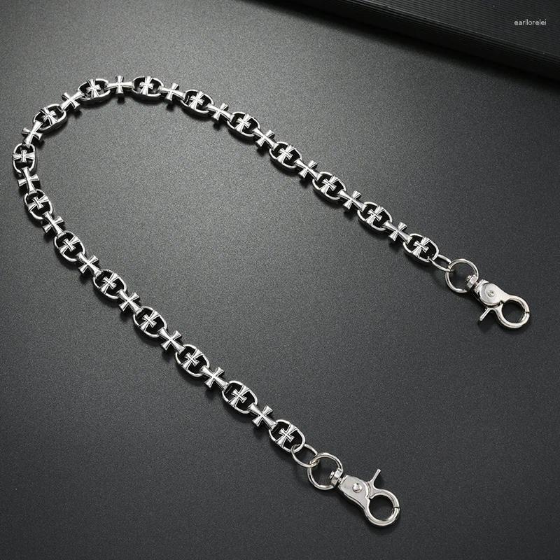 Keychains Punk Style Metal Dice Chain Belt For Men Hip Hop Gothic Pants Retro Waist
