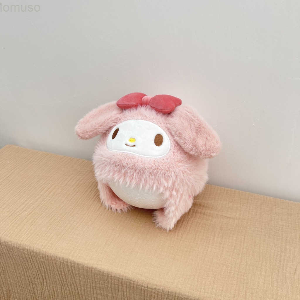 Sanrio Official Kuromi Plush Hat Autumn Winter Fleece-Lined Childrens My Melody Warm Ear Protection Hat for Girls H251110