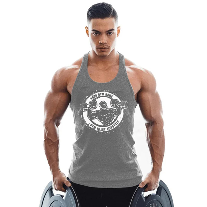 Summer Fitness Tank Top Men Bodybuilding 2025 Train Gyms Clothing Fitness Men Shirt Running Vest Cotton Singlets Muscle 250409