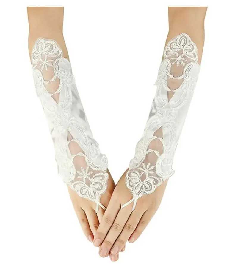 New Fashion Bridal Gloves Fingerless Wedding Gloves for Wedding Dress Elegant Princess Short White/Ivory/Black Bridal Accessorie L251110