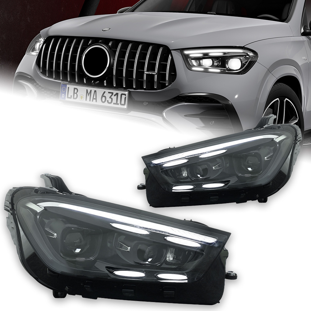 Headlights for Benz GLE W167 LED Headlight 20 20-2024 W167 DRL Street Light High Beam Signal Running Lamp