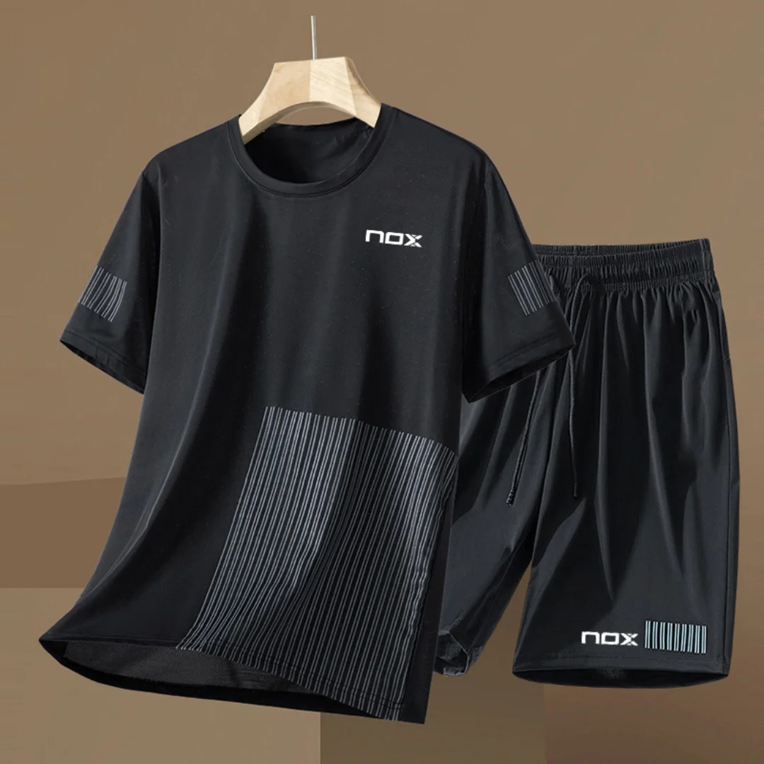 3D printed mens short sleeved suit fitness tennis sportswear round neck short sleeved T-shirt shorts mens clothing 250410