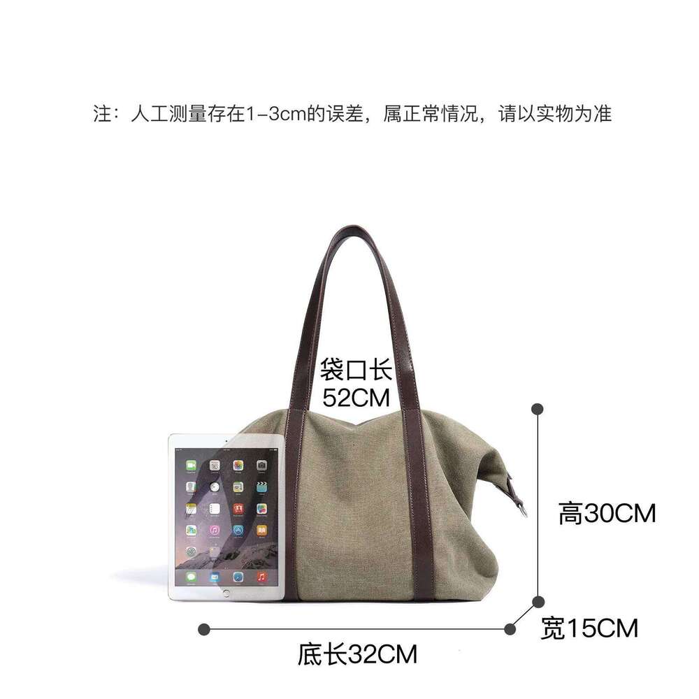 Canvas Travel Tote Bag New Niche Design Simple Casual Large Capacity Men And Women Same Fashion Hand-Laundry Shoulder Bag 251110
