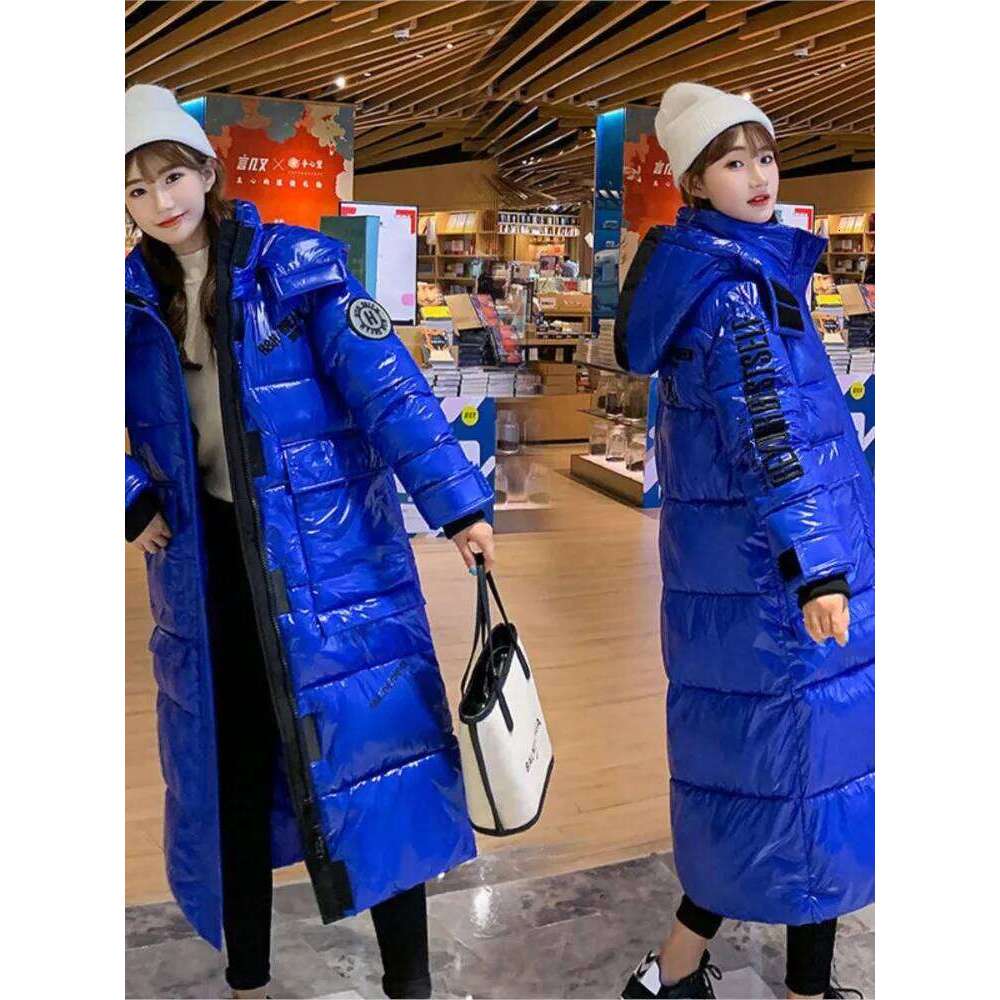 New Women Winter Long Down Parka Jacket With Hood Female Loose Casual Thick Warm Zipper Coat Winproof Vintage Outwears