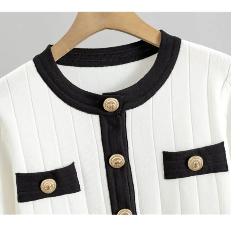 Women Knit Two Pieces Eleght Knitted Cardigan Coat Buttons Solid Colour Long Skirt Casual Suit Knitting Skirts Outfits 251110