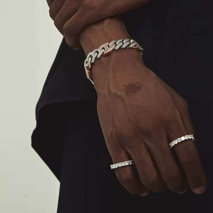 Fashion Jewelry S925/9K/14K/18K Gold Full Circle Diamond Round Moissanite Eternity Hip Hop Band Rings
