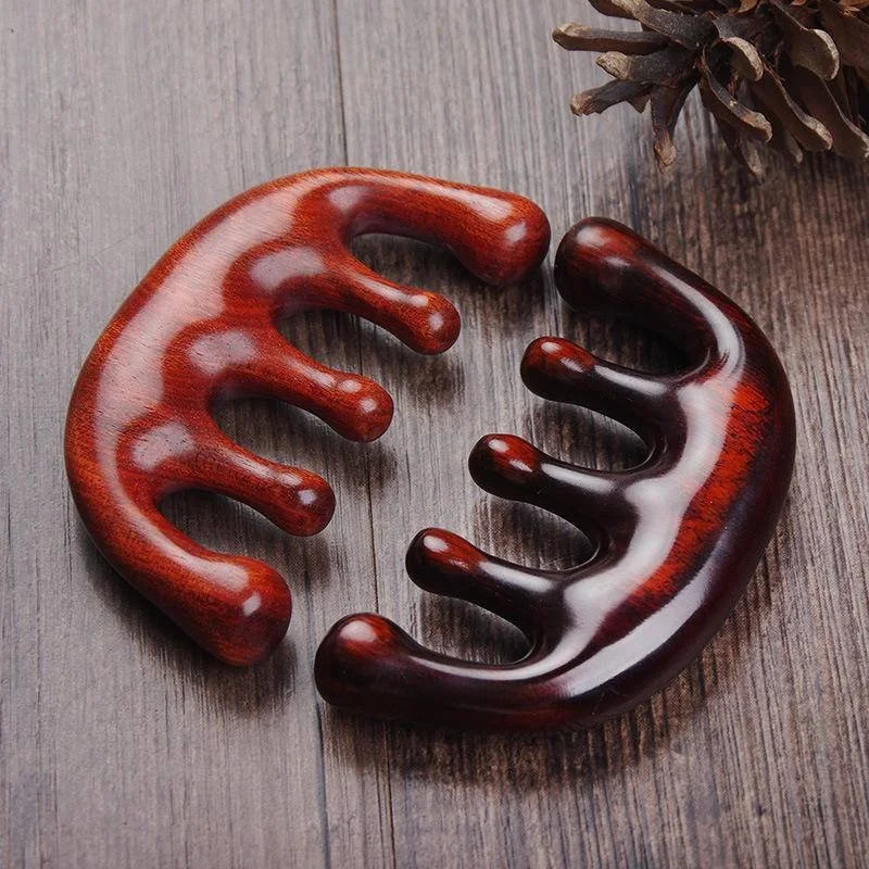 Massage Comb Natural Wood Wide Tooth Hair Comb Multifunctional Head Massage Comb Green Sandalwood Massage Com Head Meridian 251107