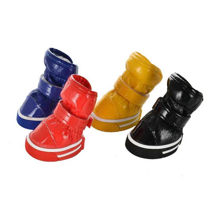 4-piece/set pet dog shoes winter dog snow boots warm wool waterproof rain shoes for small dogs and cats Chihuahua York shoes accessories T2504010