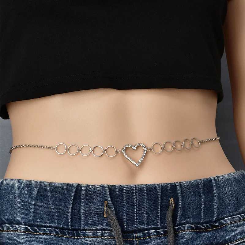 Y2K accessory crystal waist chain used for elegant aesthetics retro INS body accessories 2000s fashion friend gift X250410