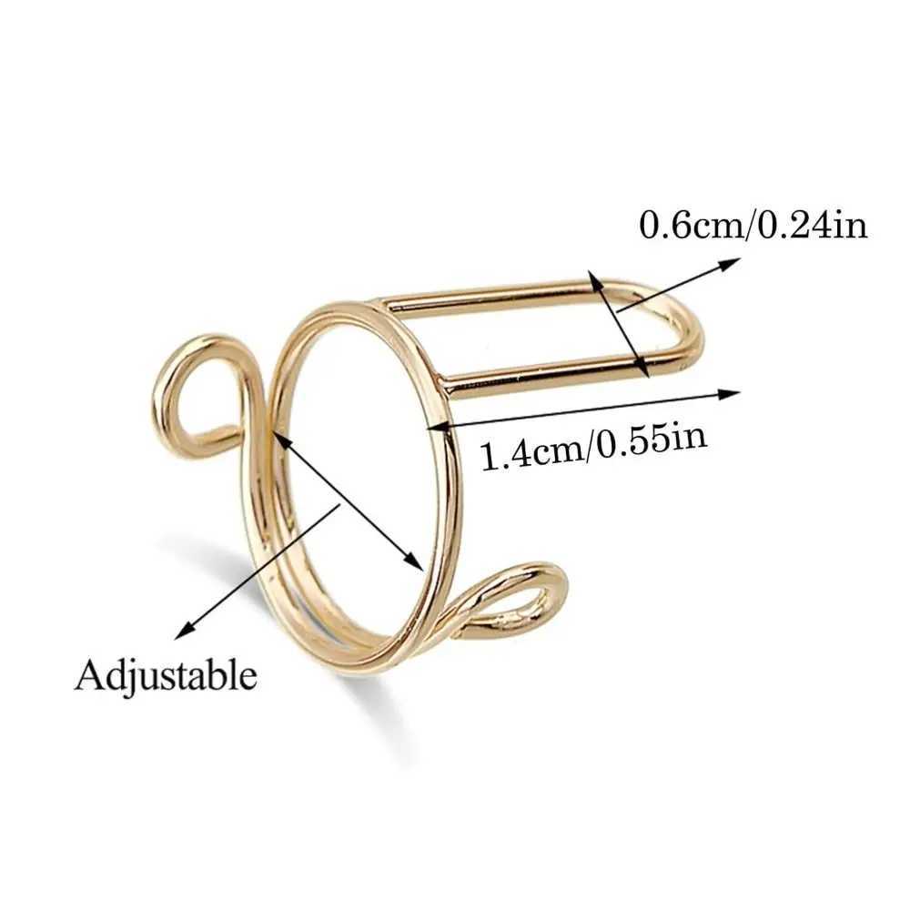 High quality reusable nail rings detachable shoulder nail rings golden nail rings easy-to-use phalanx rings nail art decorations W250410