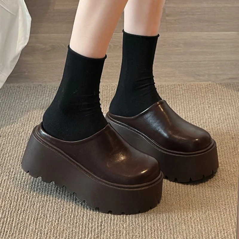 Flats Platform Women Slippers Fashion Autumn Mules Shoes Casual Slingback Cozy Shoes Woman Slides Trend Ladies Flip Flops 251107