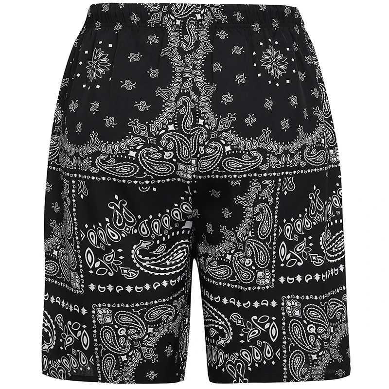 Mens sports leisure fashion printed home shorts ultra-thin oversized loose shorts pajamas pants breathable and comfortable sleeping bottom X250410