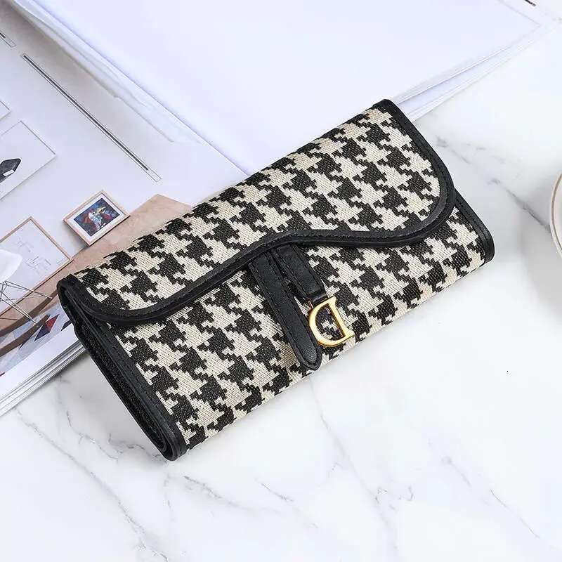 Wallet Women's Long, Large Capacity D Buckle, Card, Multi function, Three Fold Handbag dh5367226