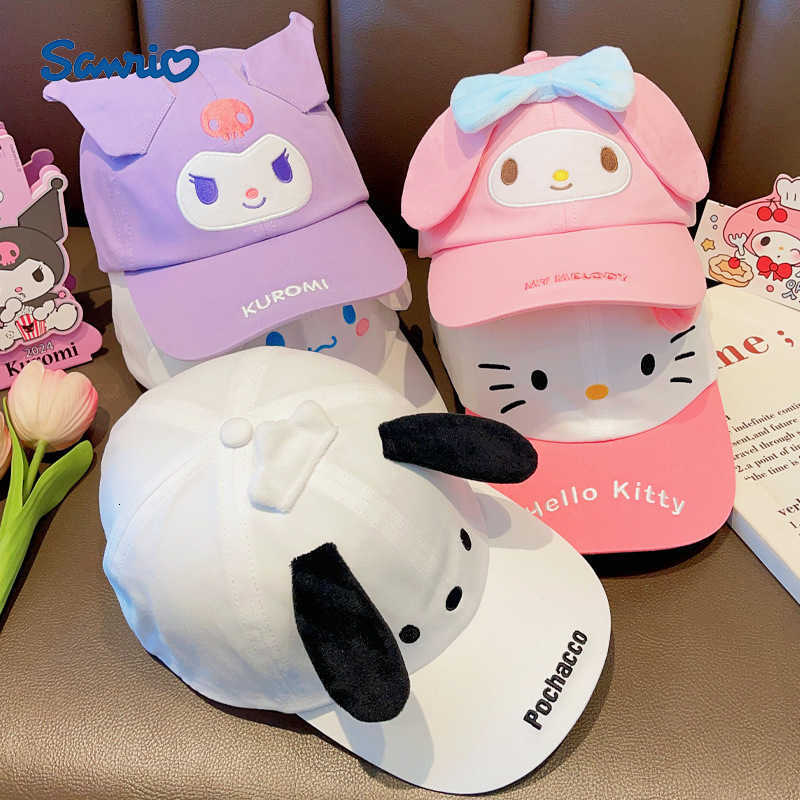 Sanrio Kuromi Childrens Cartoon Baseball Cap Boys and Girls Versatile Fashion Trendy Summer Sun Protection Visor Cap H251110